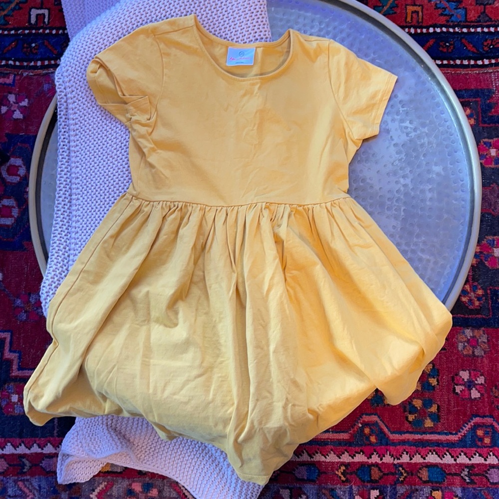 Hanna Andersson Yellow Gold T-Shirt Dress